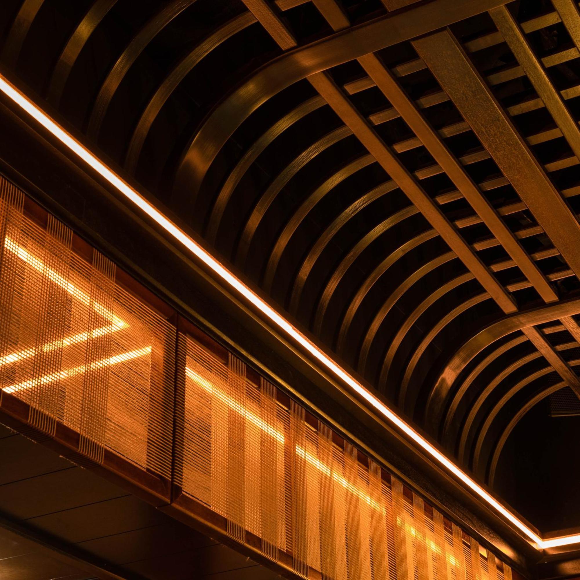 凯撒宫殿蓝水酒店 迪拜 外观 照片 The ceiling of the station